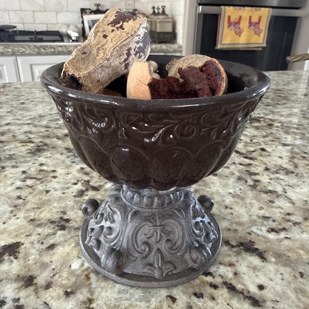 Drake Onyx Candy Dish Dark Chocolate Brown